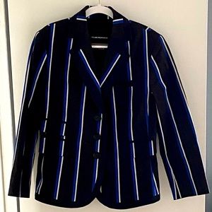 Club Monaco Black Blazer Jacket w/ Stripes